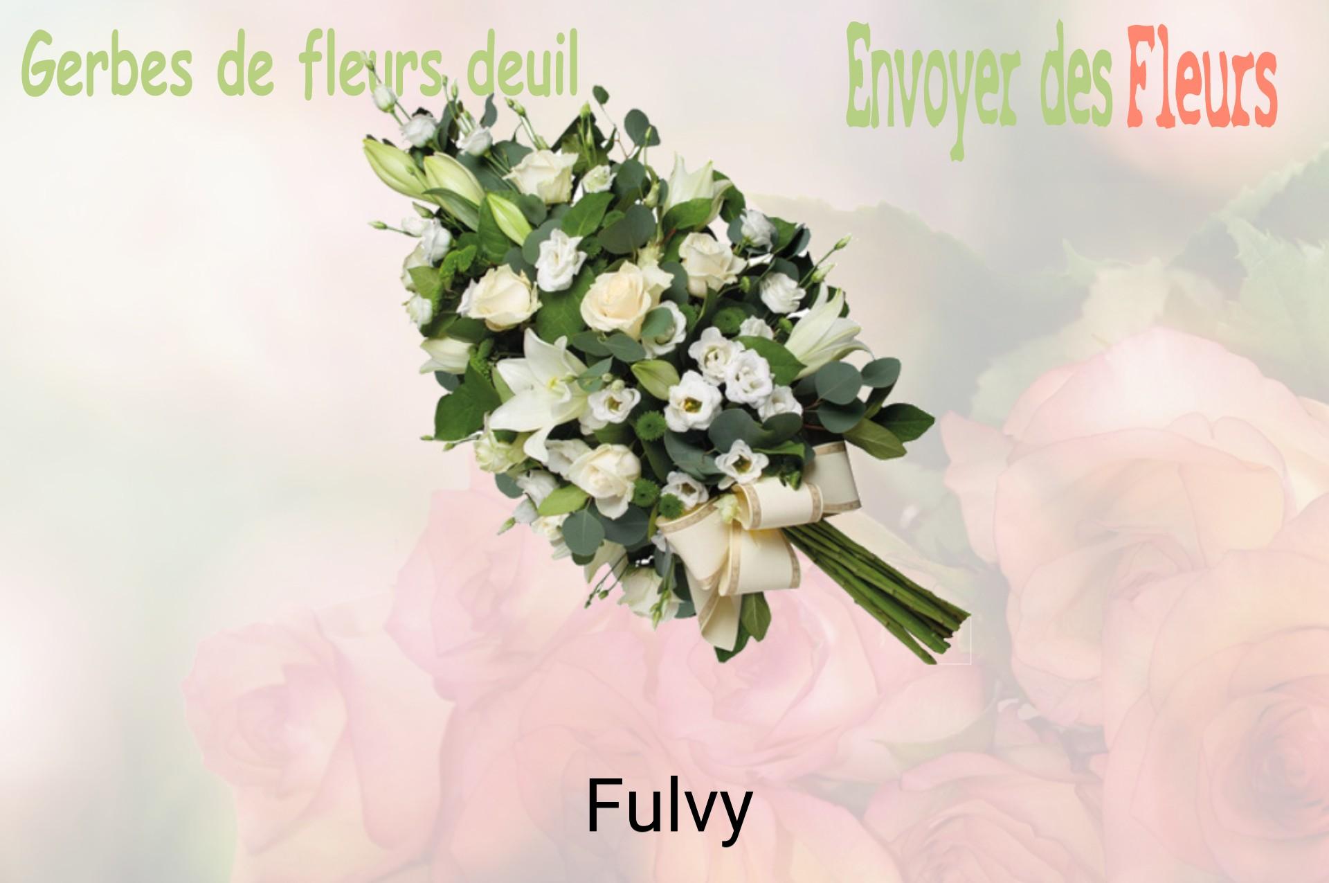 Gerbe de fleurs de deuil livrée à Fulvy